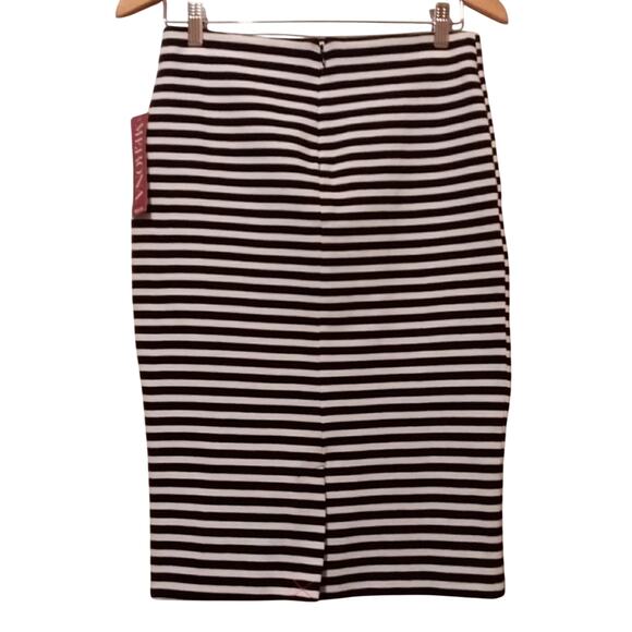 Merona Black & White Striped Straight Skirt Sz 2 - Picture 2 of 2